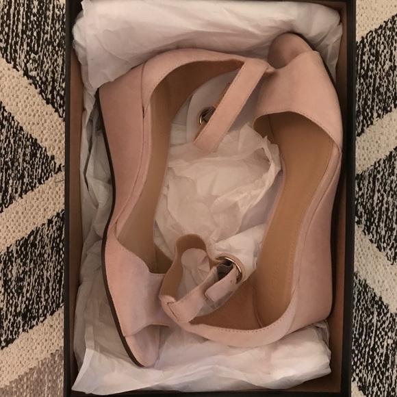 Jcrew Laila suede wedges in light pink - Picture 2 of 5